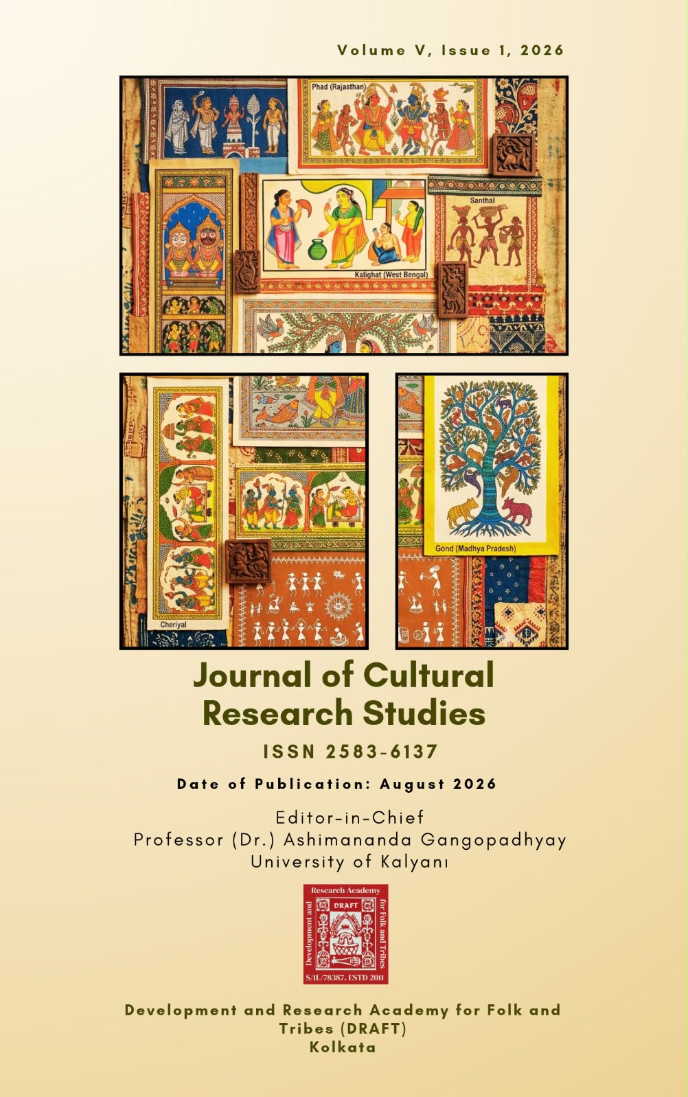 Cover of Journal of Cultural Research Studies, Volume V, Issue 1, 2026